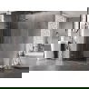 Mexen Lunar-F L faltbare Duschkabine links 90 x 80 cm, transparent, gebürsteter Nickel - 836L-090-080-97-00-L