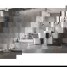 Mexen Lunar-F L Falt-Duschkabine links 90 x 90 cm, transparent, gebürstetes Nickel - 836L-090-090-97-00-L