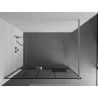 Mexen Kioto+ Dušisein riiuliga Walk-in 80 x 200 cm, must muster, kroom - 800-080-121-01-78