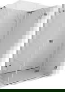 Mexen Lunar-F opvouwbare douchecabine rechts 100 x 80 cm, transparant, geborsteld kanon grijs - 836-100-080-66-00-P