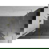 Mexen Kioto douchewand Walk-in 140 x 200 cm, zwart rooster 8 mm, goud - 800-140-101-50-77