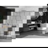Mexen Kioto+ paroi de douche avec étagère Walk-in 130 x 200 cm, motif noir, chrome - 800-130-121-01-78