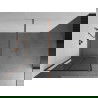 Mexen Kioto douchewand Walk-in 70 x 200 cm, zwart raster 8 mm, roze goud - 800-070-101-60-77