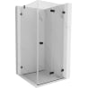 Mexen Lunar-F cabine de douche pliante droite 70 x 70 cm, transparent, noire - 836-070-070-70-00-P