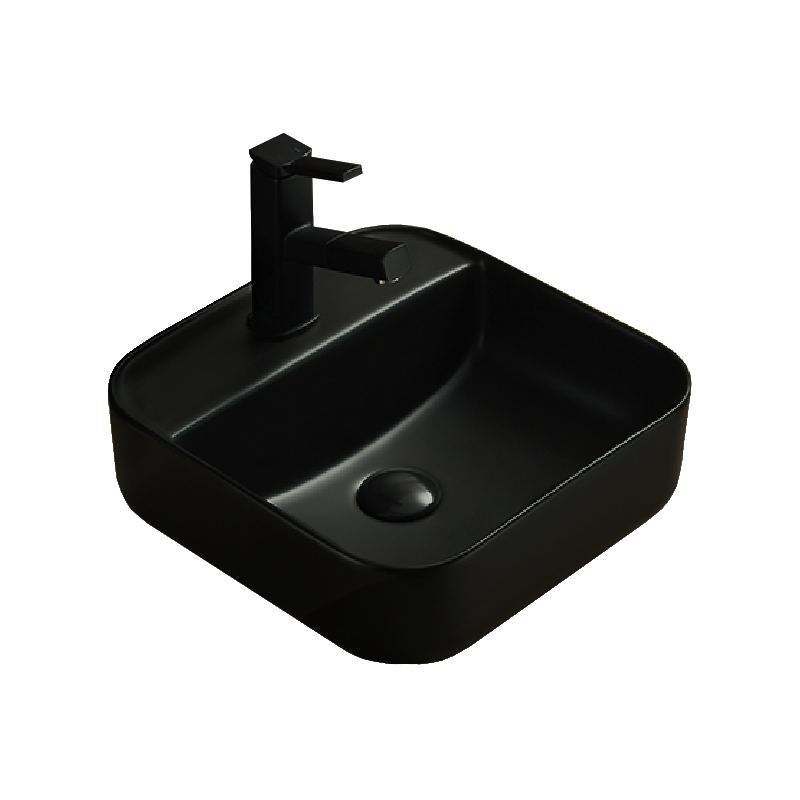 Mexen Silvia lavatório de bancada 39 x 39 cm, preto mate - 21863985