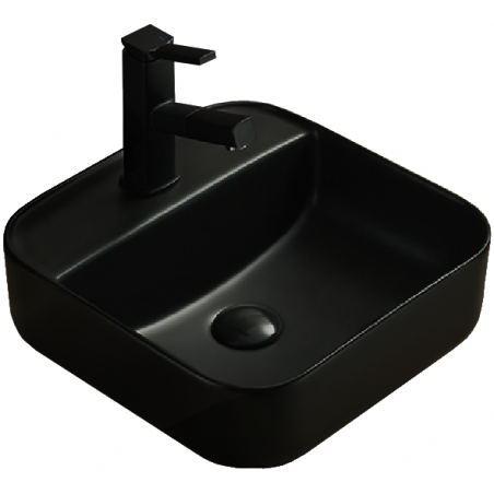 Mexen Silvia lavatório de bancada 39 x 39 cm, preto mate - 21863985