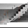 Mexen Kioto douchewand Walk-in 100 x 200 cm, zwart raster 8 mm, roze goud - 800-100-101-60-77