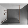 Mexen Kioto dušisein Walk-in 110 x 200 cm, must ruudustik 8 mm, roosa kuld - 800-110-101-60-77