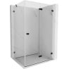 Mexen Lunar-F foldable right shower cabin 95 x 70 cm, transparent, black - 836-095-070-70-00-P