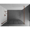 Mexen Kioto Paroi de douche Walk-in 140 x 200 cm, grille noire 8 mm, or rose - 800-140-101-60-77
