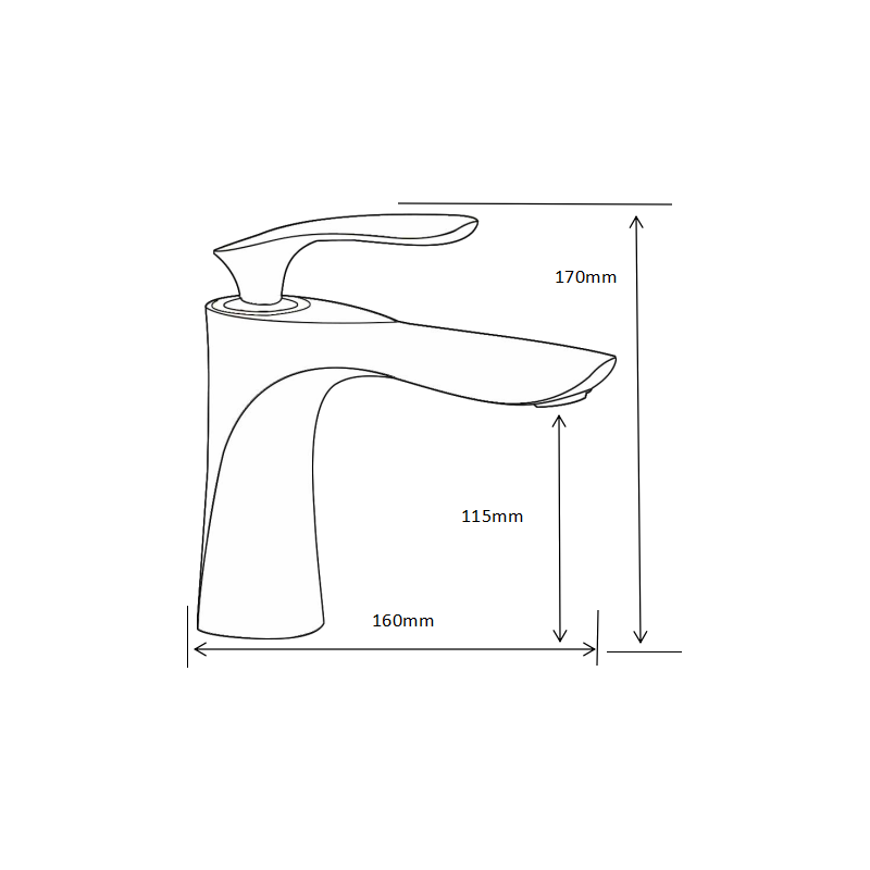 Mexen Lily grifo de lavabo, cromo - 73600-00