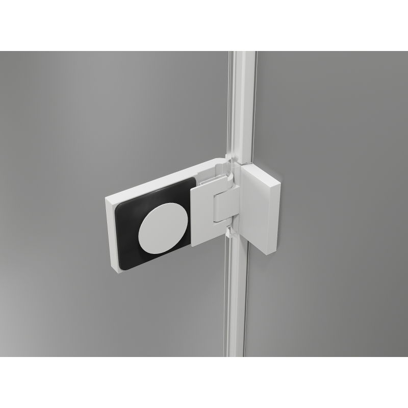 Mexen Lunar-F L Faltduschkabine rechts 80 x 70 cm, transparent, weiß - 836L-080-070-20-00-P