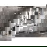 Mexen Lunar-F L klappbare Duschkabine rechts 80 x 70 cm, transparent, weiß - 836L-080-070-20-00-P