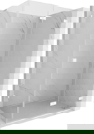 Mexen Lunar-F L fällbar duschkabin höger 90 x 70 cm, transparent, vit - 836L-090-070-20-00-P