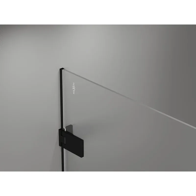 Mexen Lunar-F cabine de douche pliante droite 90 x 80 cm, transparent, noir - 836-090-080-70-00-P