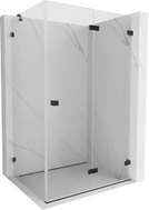 Mexen Lunar-F sklopiva tuš kabina desna 90 x 80 cm, prozirna, crna - 836-090-080-70-00-P