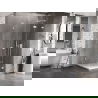 Mexen Lunar-F L Duschkabine klappbar rechts 80 x 80 cm, transparent, weiß - 836L-080-080-20-00-P