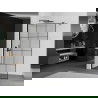 Mexen Kioto Duschwand Walk-in 120 x 200 cm, schwarzes Gitter 8 mm, schwarz - 800-120-101-70-77