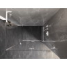 Mexen Lunar-F L kokkupandav dušikabiin parem 95 x 80 cm, läbipaistev, valge - 836L-095-080-20-00-P