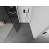 Mexen Kioto paroi de douche Walk-in 120 x 200 cm, grille noire 8 mm, noir - 800-120-101-70-77
