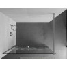 Mexen Kioto+ shower wall with shelf Walk-in 80 x 200 cm, white pattern, chrome - 800-080-121-01-85