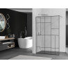 Mexen Kioto dušisein Walk-in 100 x 200 cm, must muster 8 mm, kroom - 800-100-101-01-78