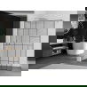 Mexen Kioto Duschwand Walk-in 120 x 200 cm, schwarzes Muster 8 mm, Chrom - 800-120-101-01-78