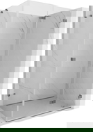 Mexen Lunar-F cabine de duche direita dobrável 100 x 80 cm, transparente, metal gun - 836-100-080-95-00-P