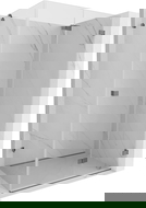 Mexen Lunar-F vouwbare douchecabine rechts 100 x 80 cm, transparant, gun metal - 836-100-080-95-00-P