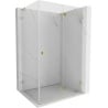 Mexen Lunar-F L cabine de douche pliante droite 95 x 80 cm, transparent, doré - 836L-095-080-50-00-P