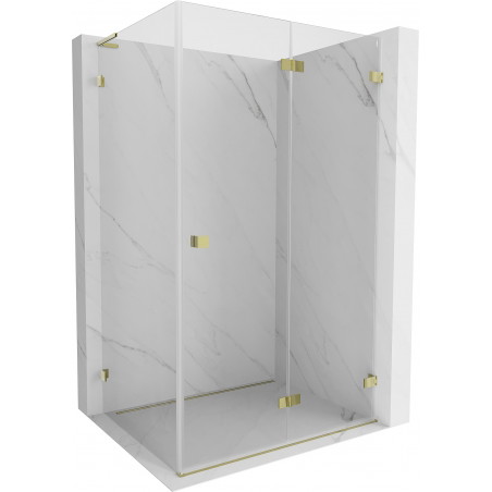 Mexen Lunar-F L kabina prysznicowa składana prawa 100 x 80 cm, transparent, złota - 836L-100-080-50-00-P