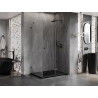 Mexen Lunar-F kokkupandav dušinurk parem 100 x 90 cm, läbipaistev, gun metal - 836-100-090-95-00-P