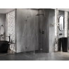 Mexen Lunar-F kokkupandav dušinurk parem 100 x 100 cm, läbipaistev, gun metal - 836-100-100-95-00-P