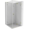 Mexen Lunar-F L Klapp-Duschkabine rechts 100 x 100 cm, transparent, gold - 836L-100-100-50-00-P