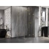Mexen Lunar-F L Klapp-Duschkabine rechts 100 x 100 cm, transparent, gold - 836L-100-100-50-00-P