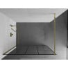 Mexen Kioto paroi de douche Walk-in 120 x 200 cm, motif noir 8 mm, dorée - 800-120-101-50-78