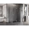 Mexen Lunar-F folding shower cabin right 90 x 80 cm, transparent, brushed nickel - 836-090-080-97-00-P