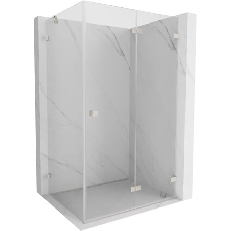 Mexen Lunar-F folding shower enclosure right 95 x 80 cm, transparent, brushed nickel - 836-095-080-97-00-P