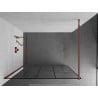 Mexen Kioto douchewand Walk-in 90 x 200 cm, zwart patroon 8 mm, roze goud - 800-090-101-60-78