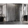 Cabine de douche pliante Mexen Lunar-F L droite 70 x 70 cm, transparente, or brossé - 836L-070-070-55-00-P