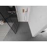 Mexen Kioto paroi de douche Walk-in 120 x 200 cm, motif noir 8 mm, or rose - 800-120-101-60-78