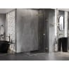 Mexen Lunar-F L cabine de douche pliante droite 100 x 70 cm, transparent, or brossé - 836L-100-070-55-00-P