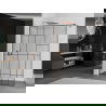 Mexen Kioto douchewand Walk-in 140 x 200 cm, zwart patroon 8 mm, roze goud - 800-140-101-60-78