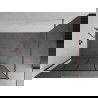 Mexen Kioto douchewand Walk-in 140 x 200 cm, zwart patroon 8 mm, roze goud - 800-140-101-60-78