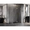 Mexen Lunar-F L cabine de douche pliante droite 90 x 80 cm, transparent, or brossé - 836L-090-080-55-00-P