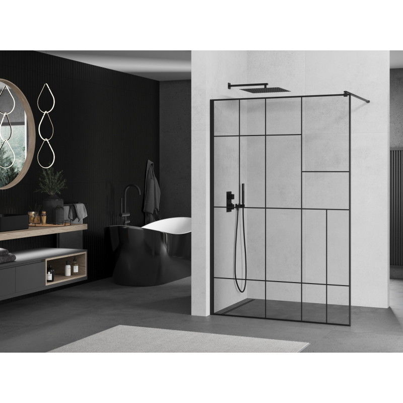 Mexen Kioto dušisein Walk-in 70 x 200 cm, must muster 8 mm, must - 800-070-101-70-78