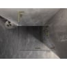 Mexen Lunar-F L cabine de douche pliante droite 100 x 100 cm, transparente, or brossé - 836L-100-100-55-00-P
