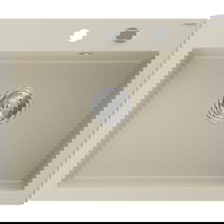 Mexen Elix graniitti 1-allas keittiöallas 600 x 500 mm, beige, kromi vesilukko - 6525601005-69