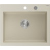 Mexen Elix graniidist köögivalamu, 1-kauseline, mõõdud 600 x 500 mm, beež, kroom sifoon - 6525601005-69