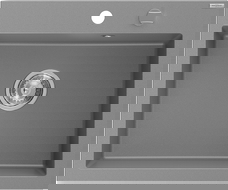 Mexen Elix enokomorni granitni pomivalnik 600 x 500 mm, siva, kromiran sifon - 6525601005-71